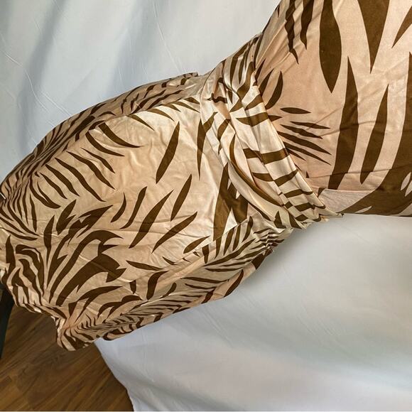 Marc Jacobs Women's Animal Print Silk Blend Midi Dress Size Small Pink and Brown - Picture 12 of 14